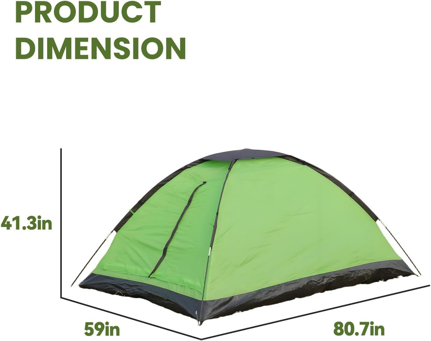 2 Person Dome Tents For Camping - Waterproof Lightweight Dome Tent With Carry Bag For Backyard, Climbing, Hiking, Beach, Outdoor Adventures