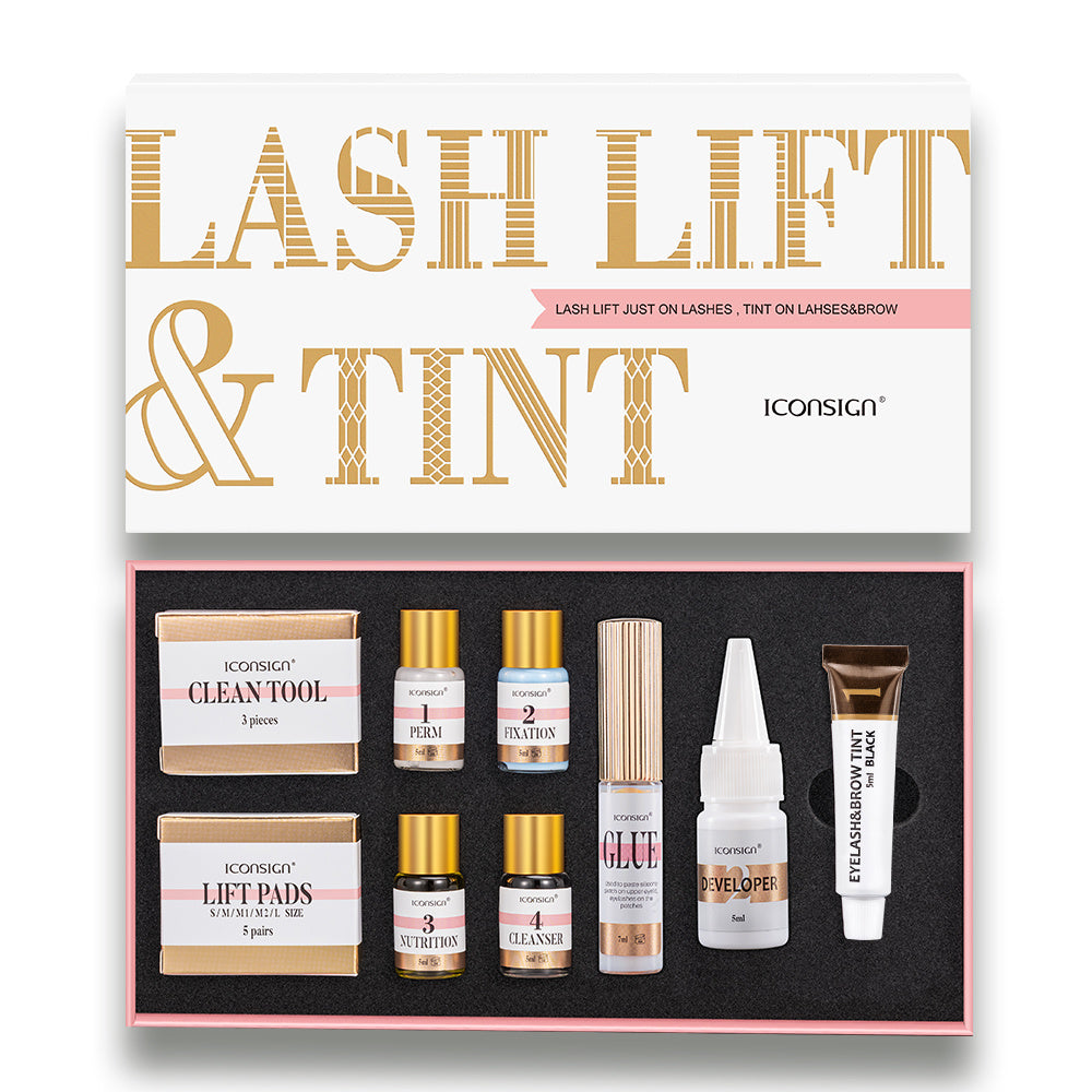 Kit de tintura para sobrancelhas e lifting de cílios da marca ICONSIGN (
 Eyebrow Tinting and Lift Kit)