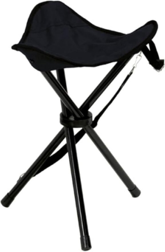Black Military Nylon Collapsible Stool