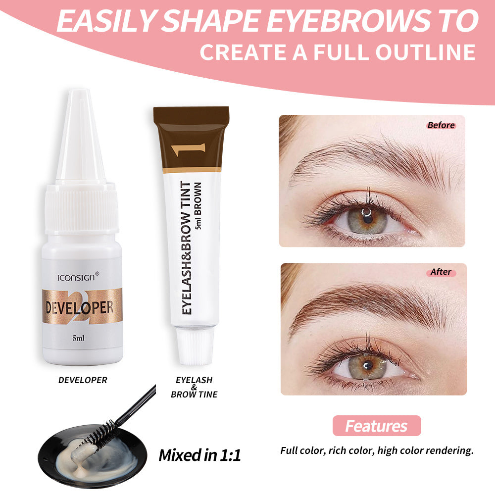 Kit de tintura para sobrancelhas e lifting de cílios da marca ICONSIGN (
 Eyebrow Tinting and Lift Kit)