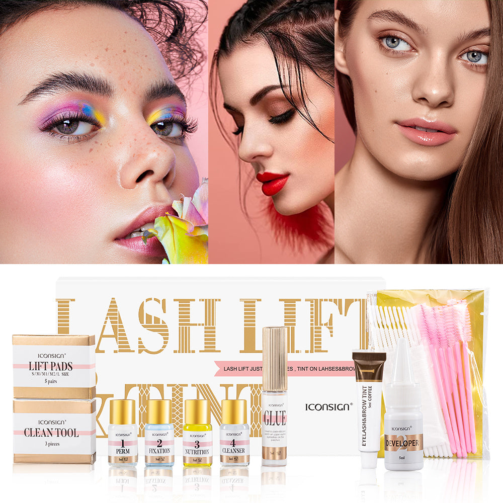 Kit de tintura para sobrancelhas e lifting de cílios da marca ICONSIGN (
 Eyebrow Tinting and Lift Kit)