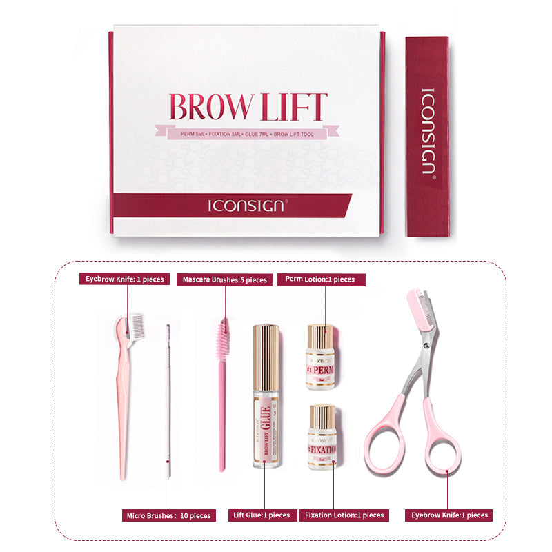 Kit profissional de laminação de sobrancelhas ICONSIGN Eyebrow Lift (Kit 45-60 Days ICONSIGN Professional Beauty Makeup Tool Home Use)