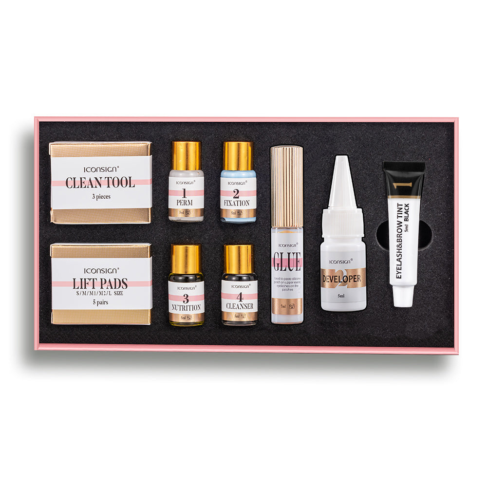 Kit de tintura para sobrancelhas e lifting de cílios da marca ICONSIGN (
 Eyebrow Tinting and Lift Kit)
