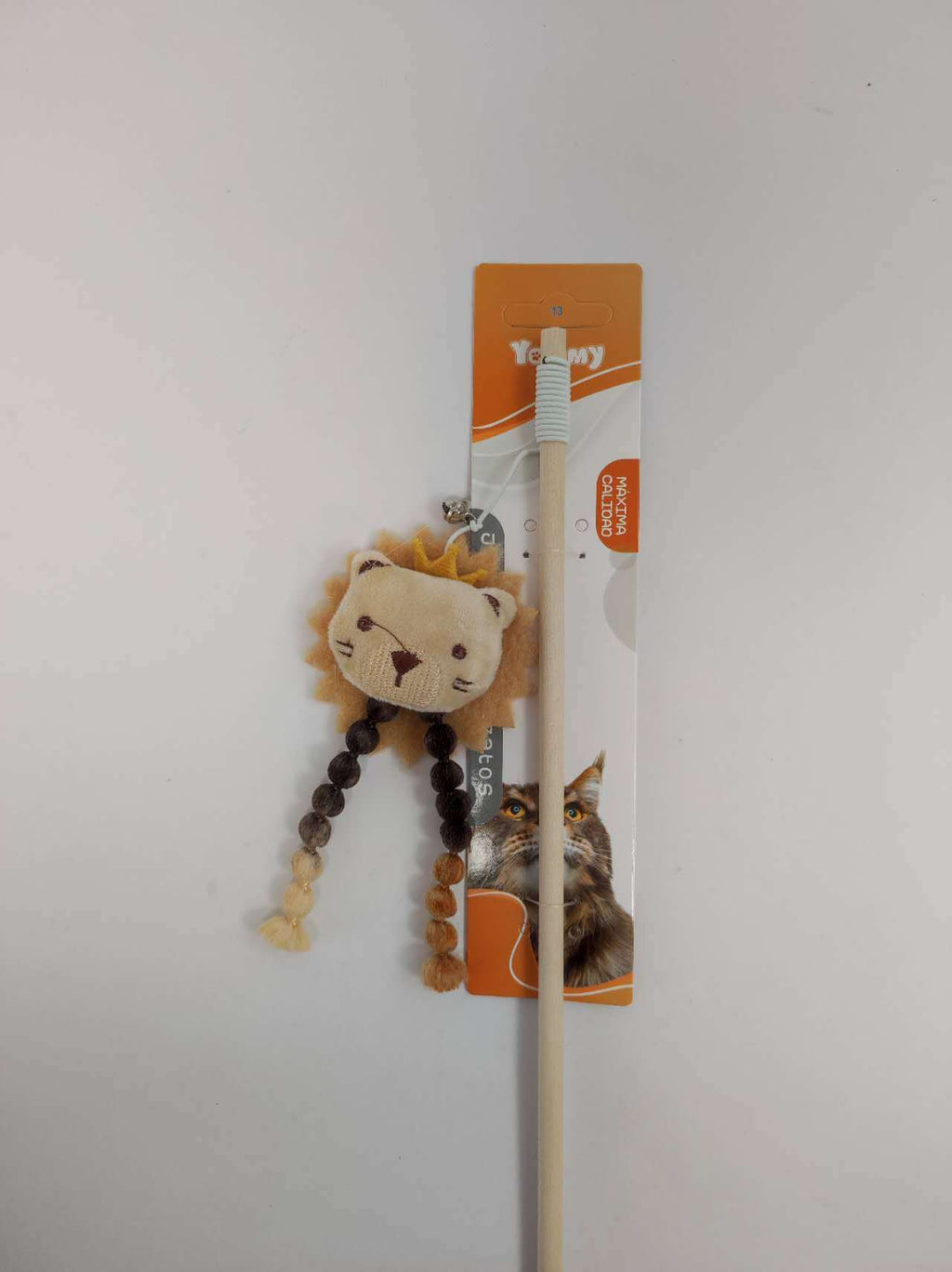 Cute Lion Teasing Cat Stick