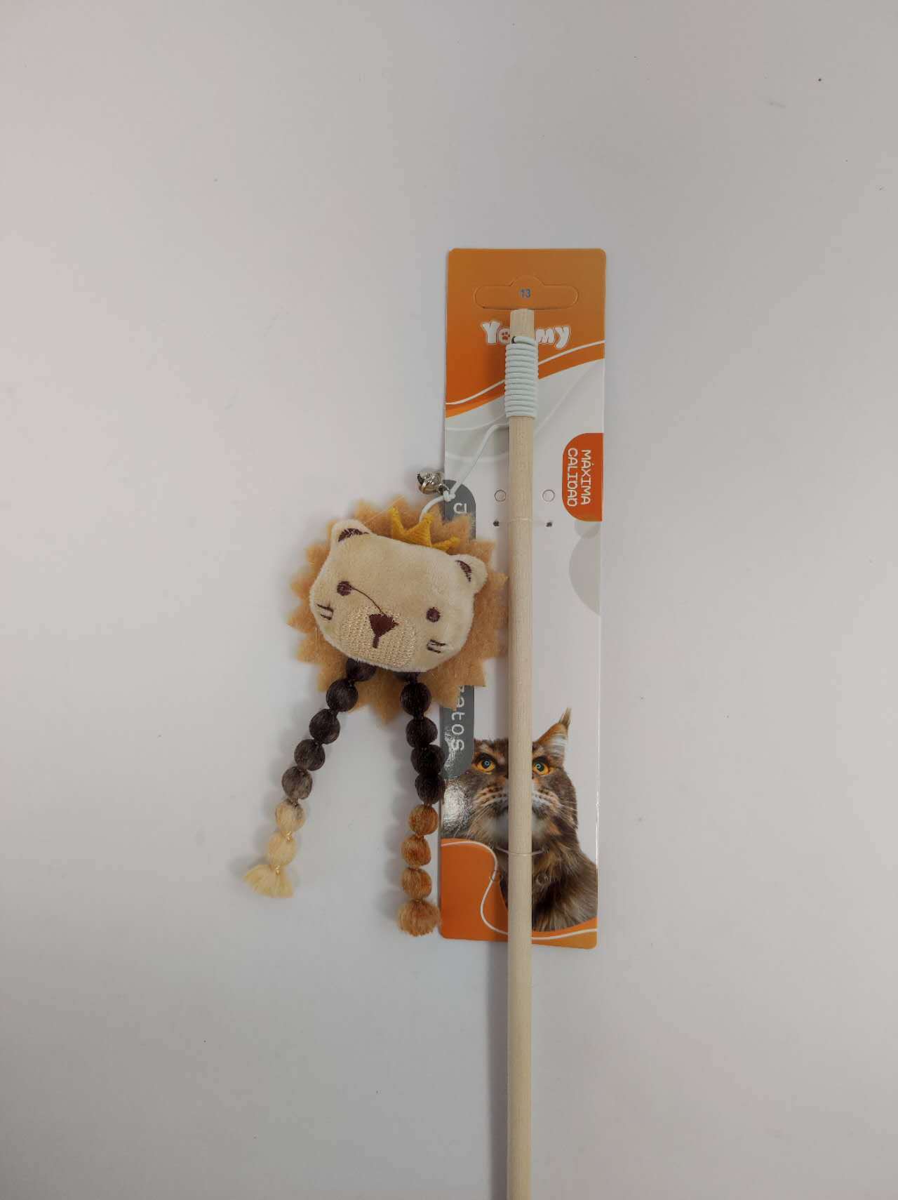 Cute Lion Teasing Cat Stick