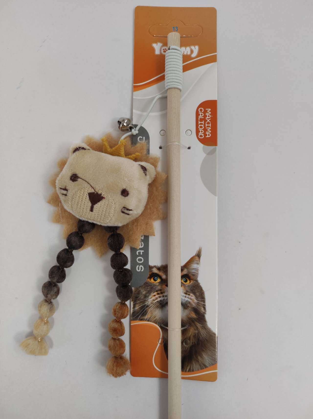 Cute Lion Teasing Cat Stick