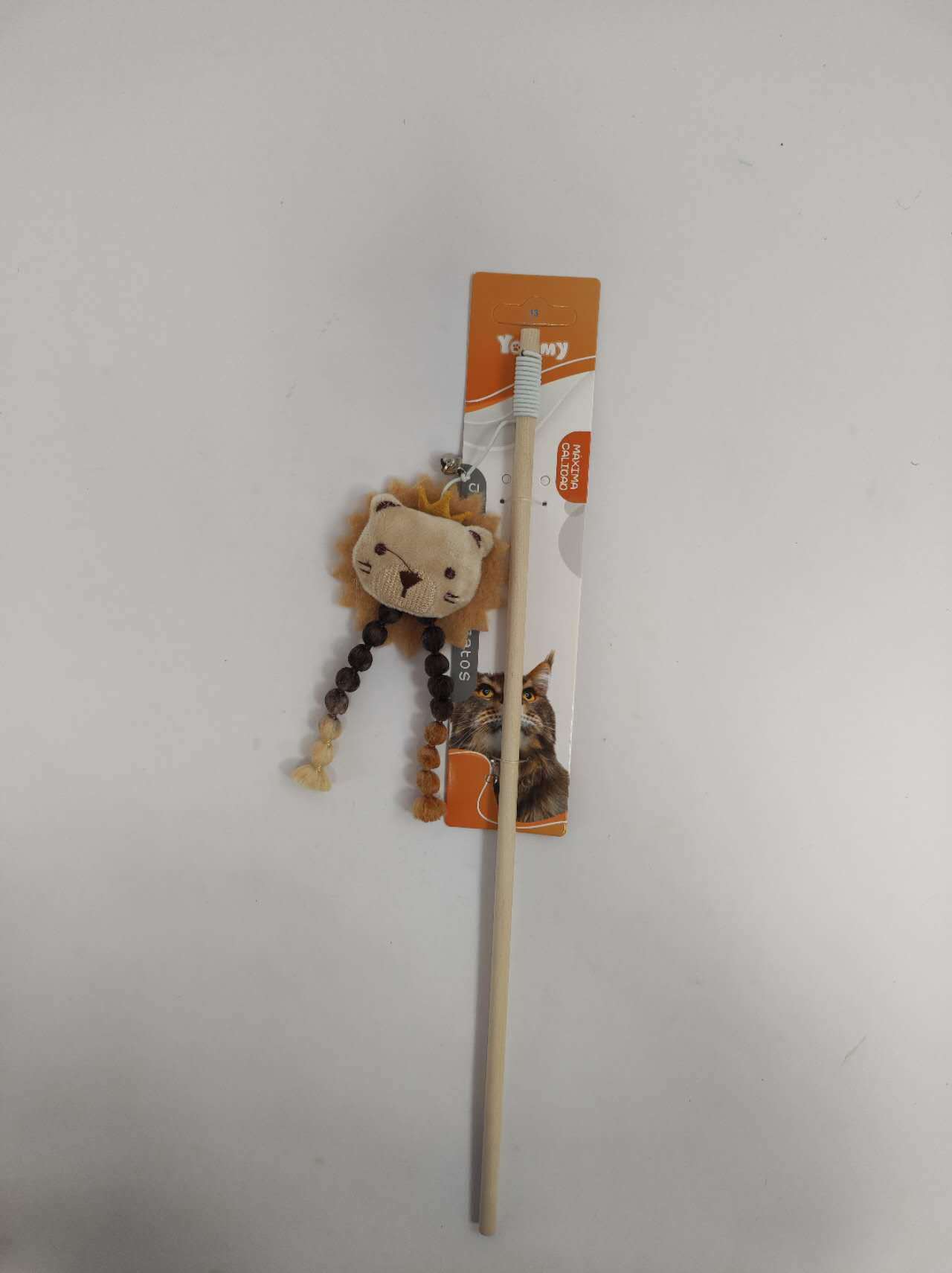 Cute Lion Teasing Cat Stick