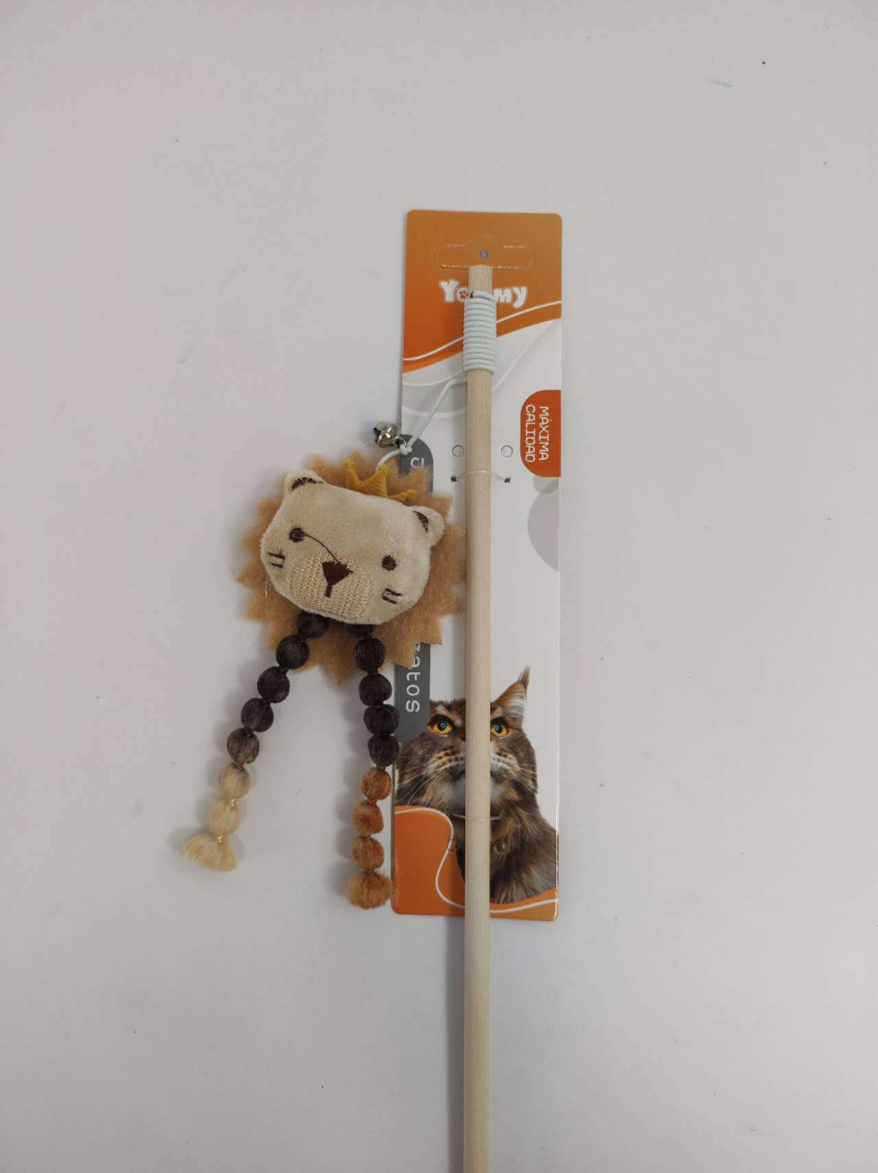 Cute Lion Teasing Cat Stick