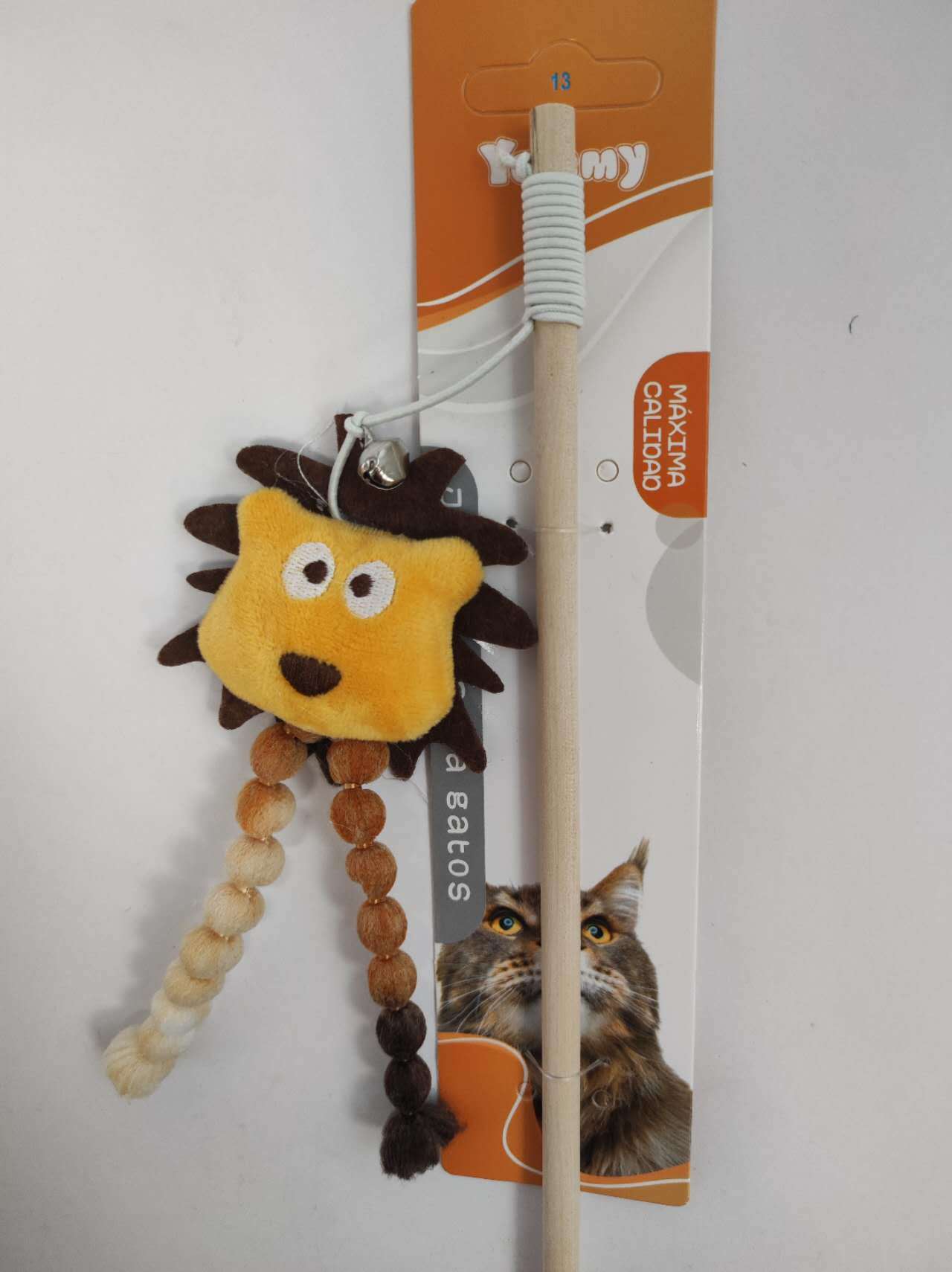 Cute Lion Teasing Cat Stick
